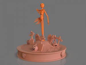 jack skellington sculpture 3D 打印模型