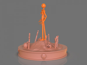 jack skellington sculpture 3D 打印模型