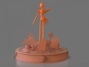 jack skellington sculpture 3D 打印模型