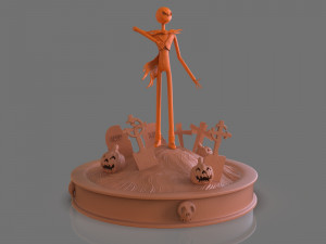 jack skellington sculpture 3D 打印模型