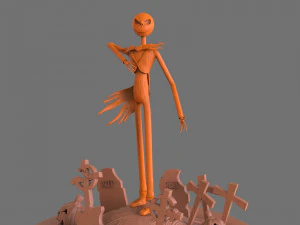 jack skellington sculpture 3D Print Model
