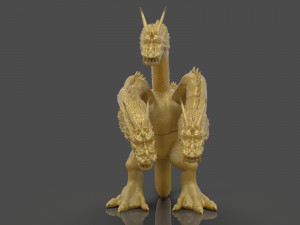 king ghidorah headphones holder 3D 프린트 모델