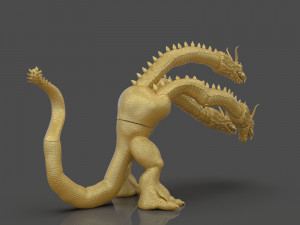 king ghidorah headphones holder 3D 프린트 모델