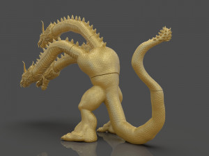 king ghidorah headphones holder 3D 프린트 모델