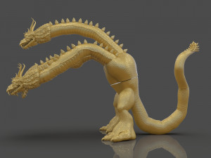king ghidorah headphones holder 3D 프린트 모델