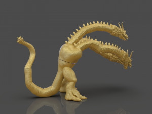 king ghidorah headphones holder 3D 프린트 모델