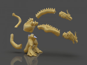 king ghidorah headphones holder 3D 프린트 모델
