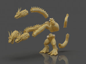 king ghidorah headphones holder 3D 프린트 모델