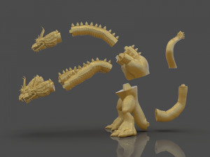 king ghidorah headphones holder 3D 프린트 모델