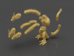 king ghidorah headphones holder 3D 프린트 모델