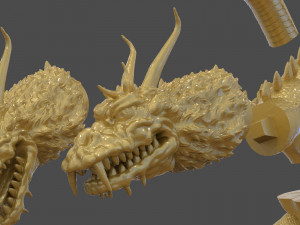 king ghidorah headphones holder 3D 프린트 모델