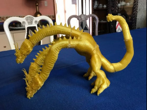 king ghidorah headphones holder 3D 프린트 모델