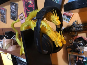 king ghidorah headphones holder 3D 프린트 모델