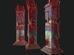 post apocalipsis subway column 3D Модель
