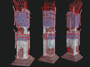 post apocalipsis subway column 3D Модель