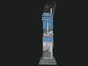 post apocalipsis subway column 3D Модель