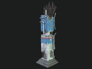 post apocalipsis subway column 3D Модель