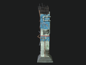 post apocalipsis subway column 3D Модель