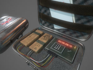briefcase c4 bomb 3D 모델