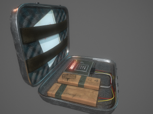 briefcase c4 bomb Modèle 3D