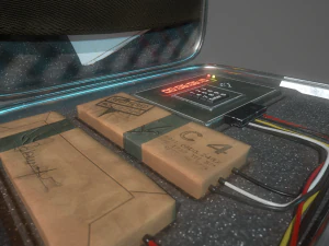 briefcase c4 bomb 3D Model