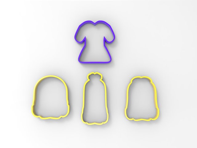 cookie cutter minions pack 3D 모델 .c4d .max .obj .3ds .fbx .stl .blend 