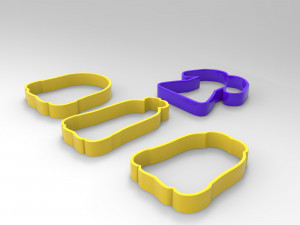 cookie cutter minions pack 3D 모델
