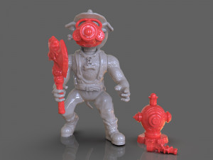 tmnt hot spot articulated toy with accessories 3D Baskı Modeli