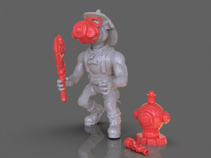 tmnt hot spot articulated toy with accessories 3D Baskı Modeli