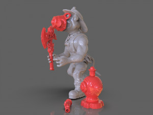 tmnt hot spot articulated toy with accessories 3D Baskı Modeli