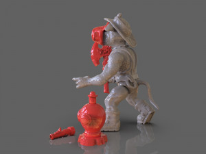 tmnt hot spot articulated toy with accessories 3D Baskı Modeli