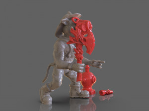 tmnt hot spot articulated toy with accessories 3D Baskı Modeli