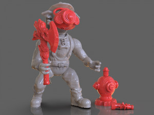 tmnt hot spot articulated toy with accessories 3D Baskı Modeli