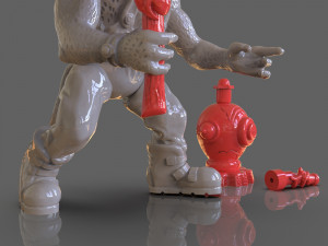 tmnt hot spot articulated toy with accessories 3D Baskı Modeli