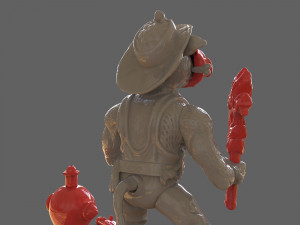 tmnt hot spot articulated toy with accessories 3D Baskı Modeli