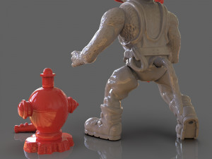 tmnt hot spot articulated toy with accessories 3D Baskı Modeli