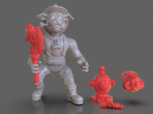 tmnt hot spot articulated toy with accessories 3D Baskı Modeli