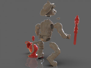 tmnt hot spot articulated toy with accessories 3D Baskı Modeli