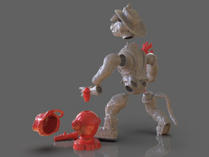 tmnt hot spot articulated toy with accessories 3D Baskı Modeli
