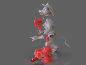 tmnt hot spot articulated toy with accessories 3D Baskı Modeli
