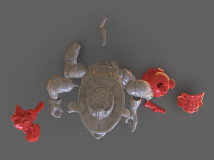 tmnt hot spot articulated toy with accessories 3D Baskı Modeli