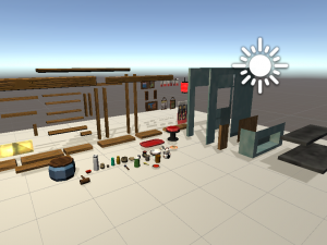 modular ramen shop game ready 3D Model