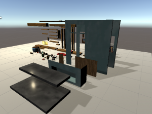 modular ramen shop game ready 3D Model