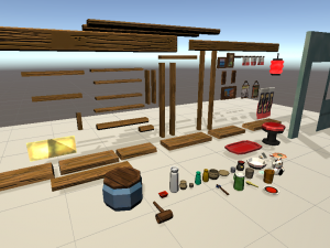 modular ramen shop game ready 3D Model