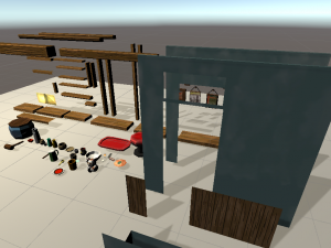 modular ramen shop game ready 3D Model