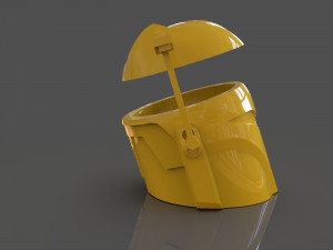 ursa wrens helmet vase or storage box Modèles 3D en vedette