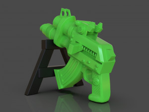 stylized sci-fi pistol sculpture Modelo de Impressão 3D