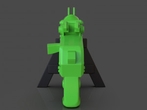 stylized sci-fi pistol sculpture Modelo de Impressão 3D