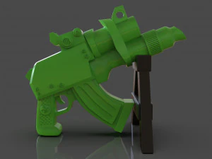 stylized sci-fi pistol sculpture 3D Print Model
