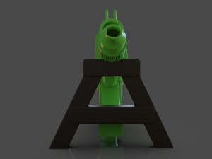 stylized sci-fi pistol sculpture Modelo de Impressão 3D